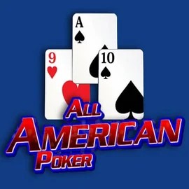 All American Poker slot logo by RTG (Reel Time Gaming) at Spinshark Casino