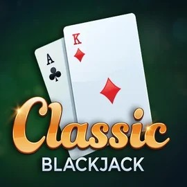 Classic Blackjack online game logo by Red Tiger Gaming on spinsharkscasino.com