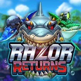 Razor Returns online game logo by Push Gaming on spinsharkscasino.com