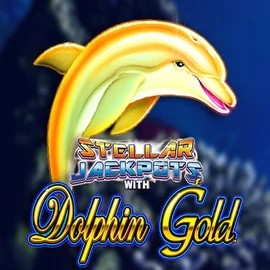 Dolphin Gold with Stellar Jackpots casino game by Lightning Box Game – featured logo at Spinshark Casino