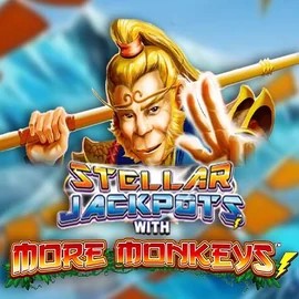 Stellar Jackpots with More Monkeys by Lightning Box Game, showcased at spinsharkscasino.com – game logo